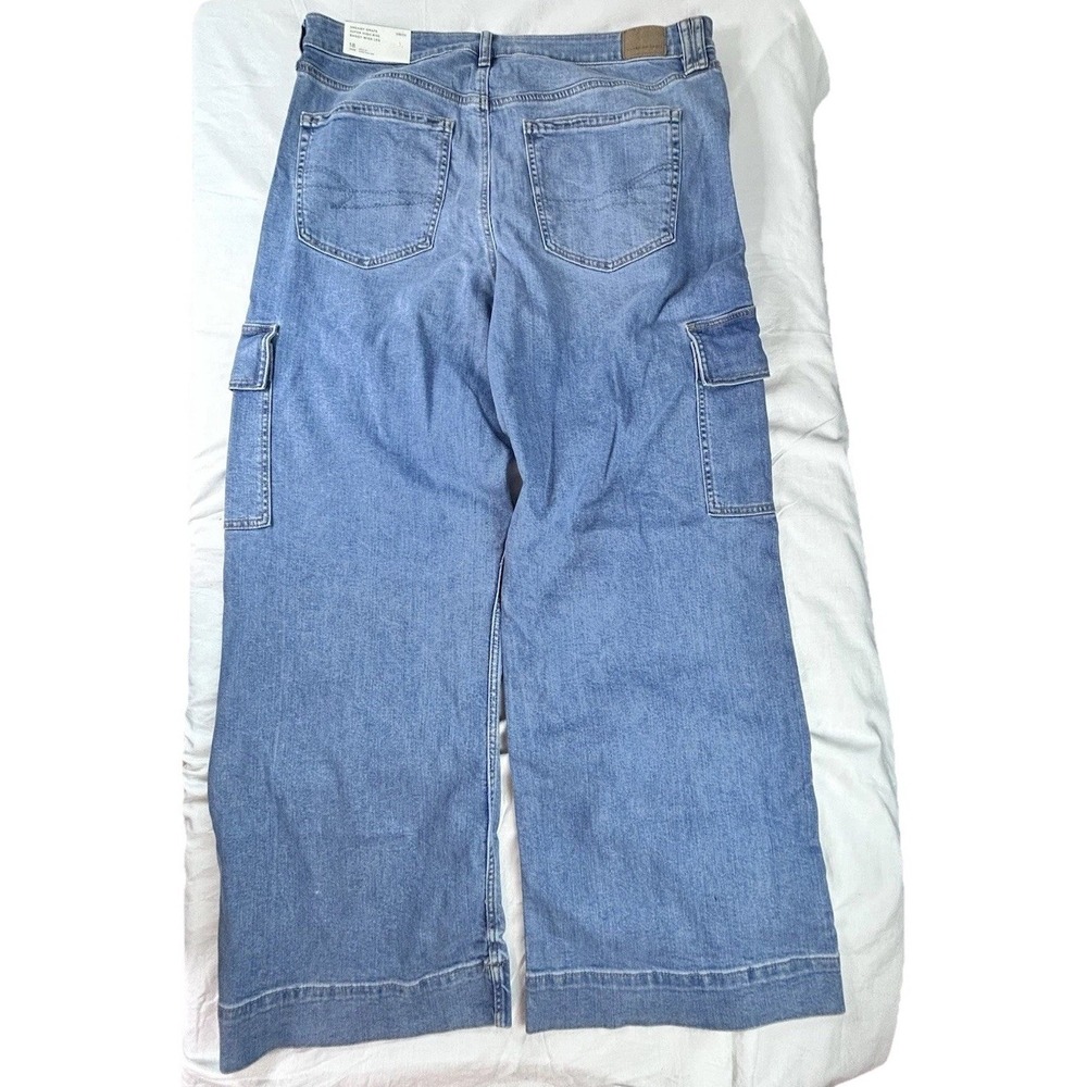 american eagle dreamy drape baggy wide leg super high rise 18 - Picture 2 of 11